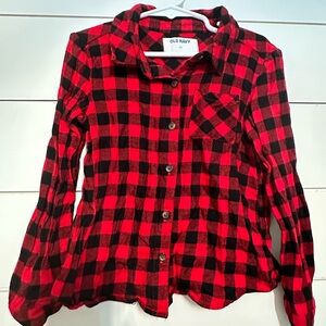 Boys Red & Black Flannel shirt
